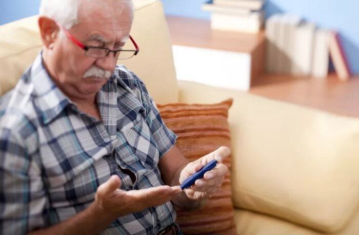 A diabetic should measure blood glucose and take glucose-lowering medications.